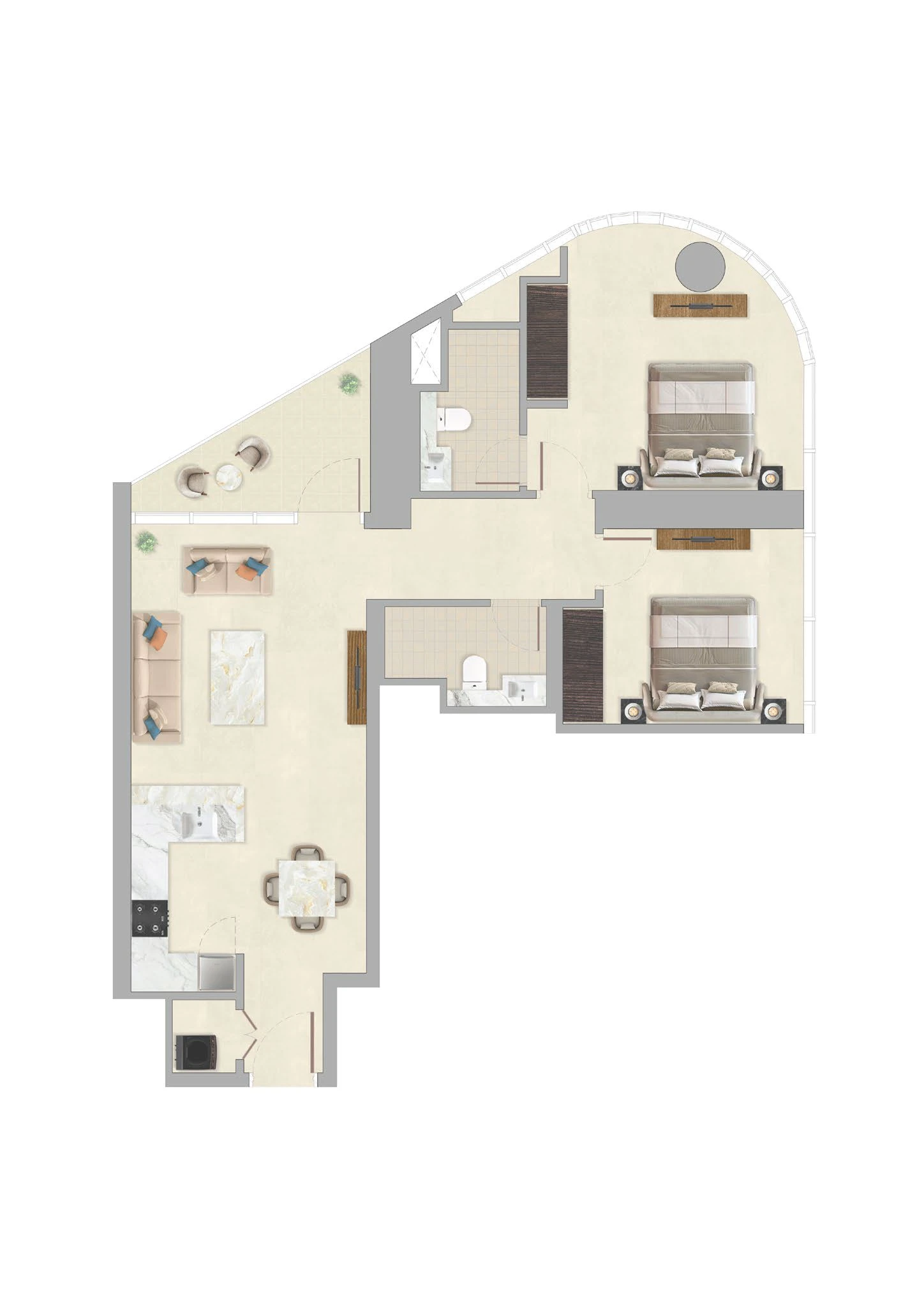 2-BR Apartments