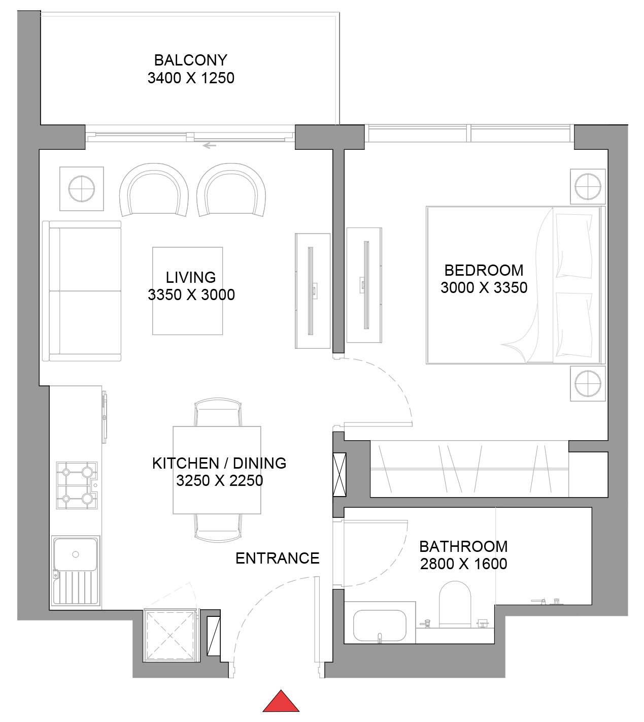 1-Bedroom Unit