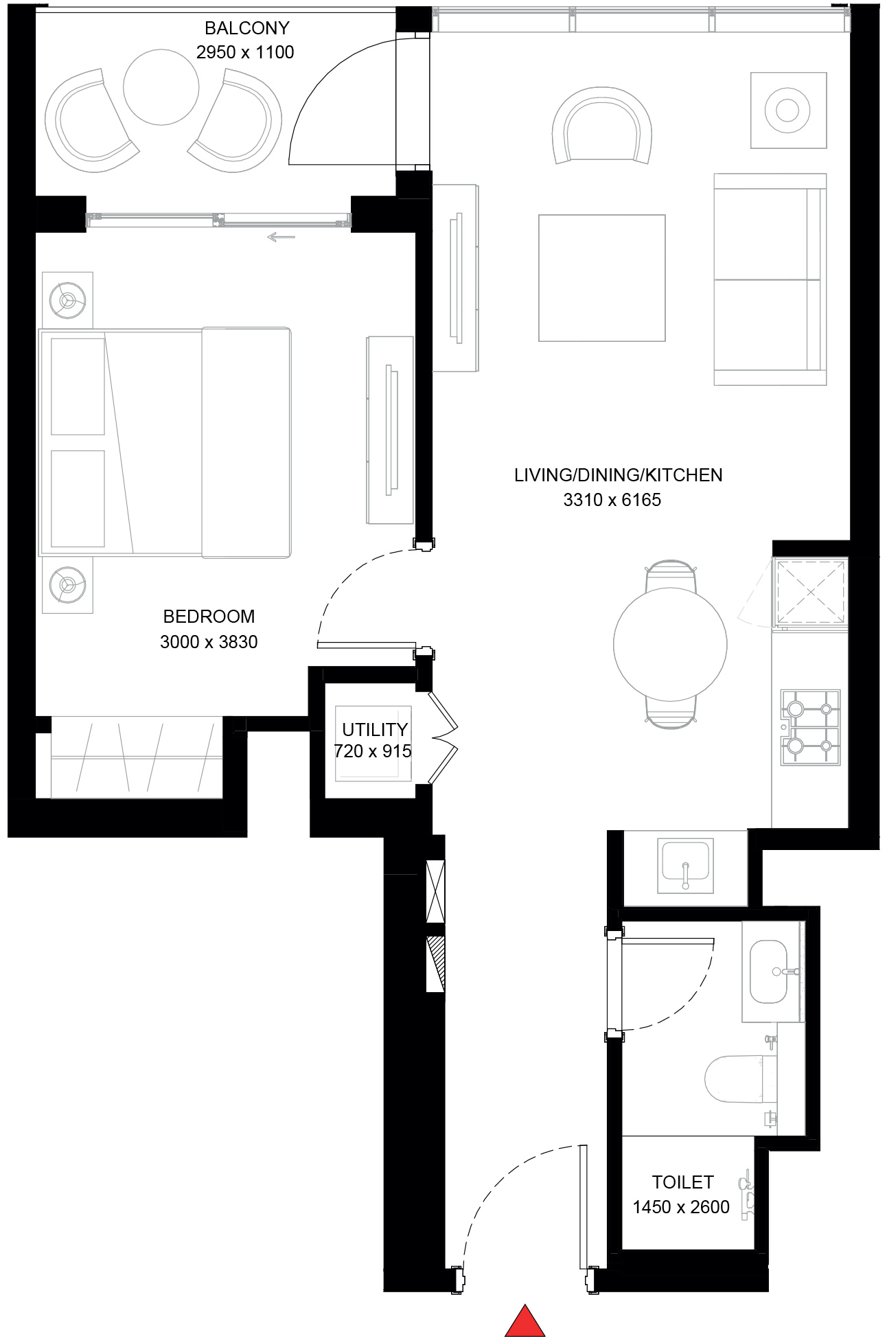 1-Bedroom Apartment