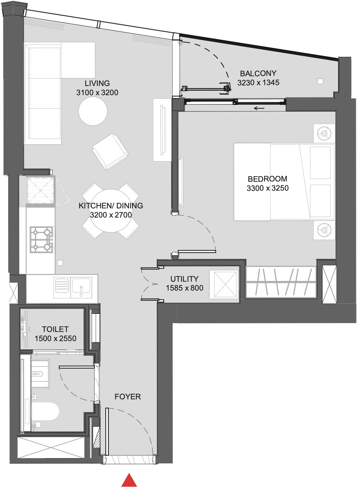 1-Bedroom Apartment