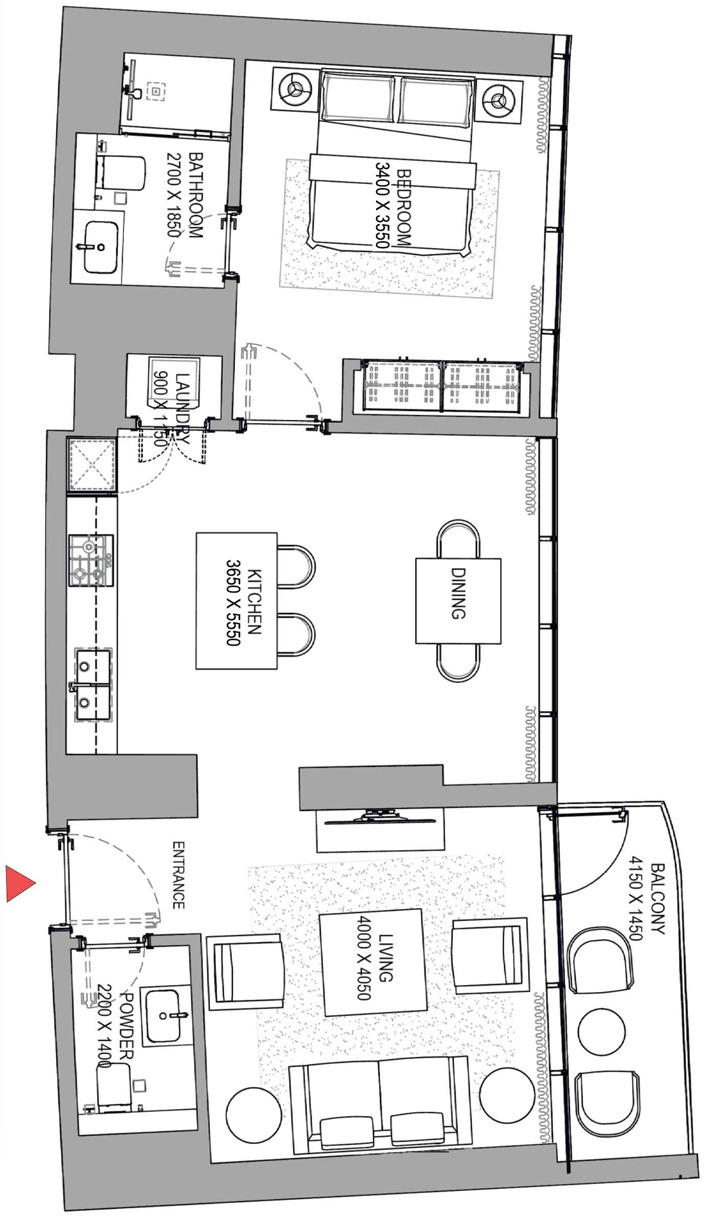 1-Bedroom Unit