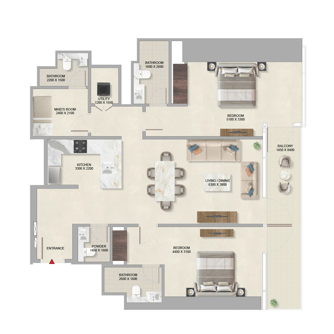 2-BR Apartments