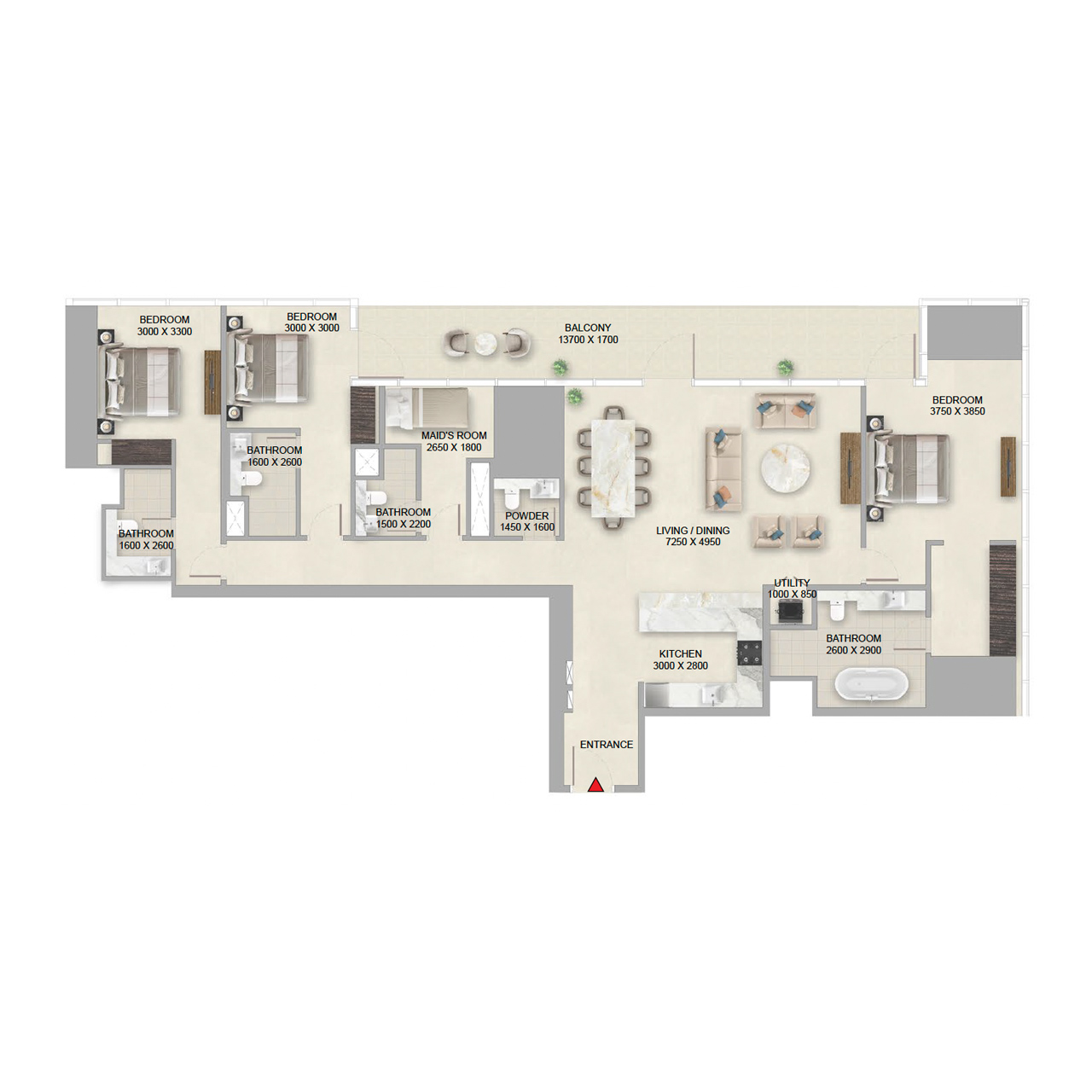 3-BR Apartments