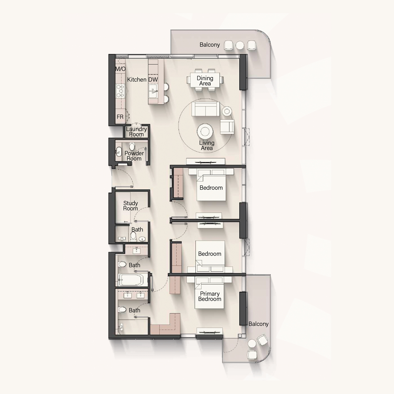 3-BR Apartments