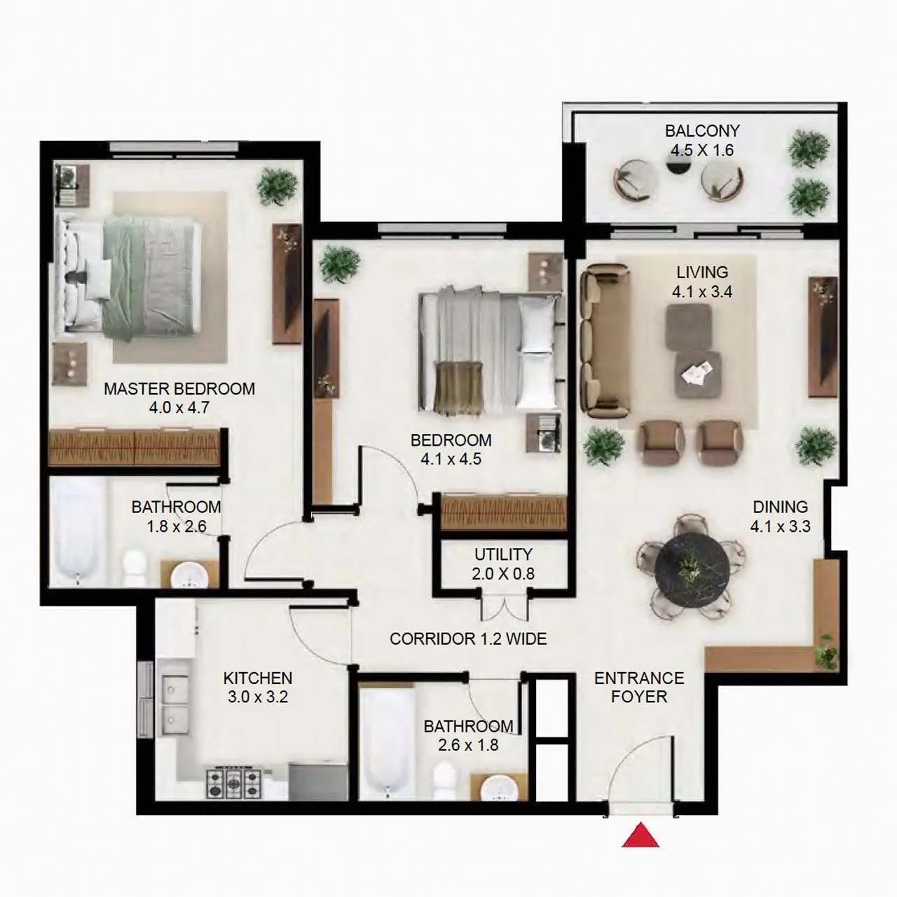 2-BR apartments