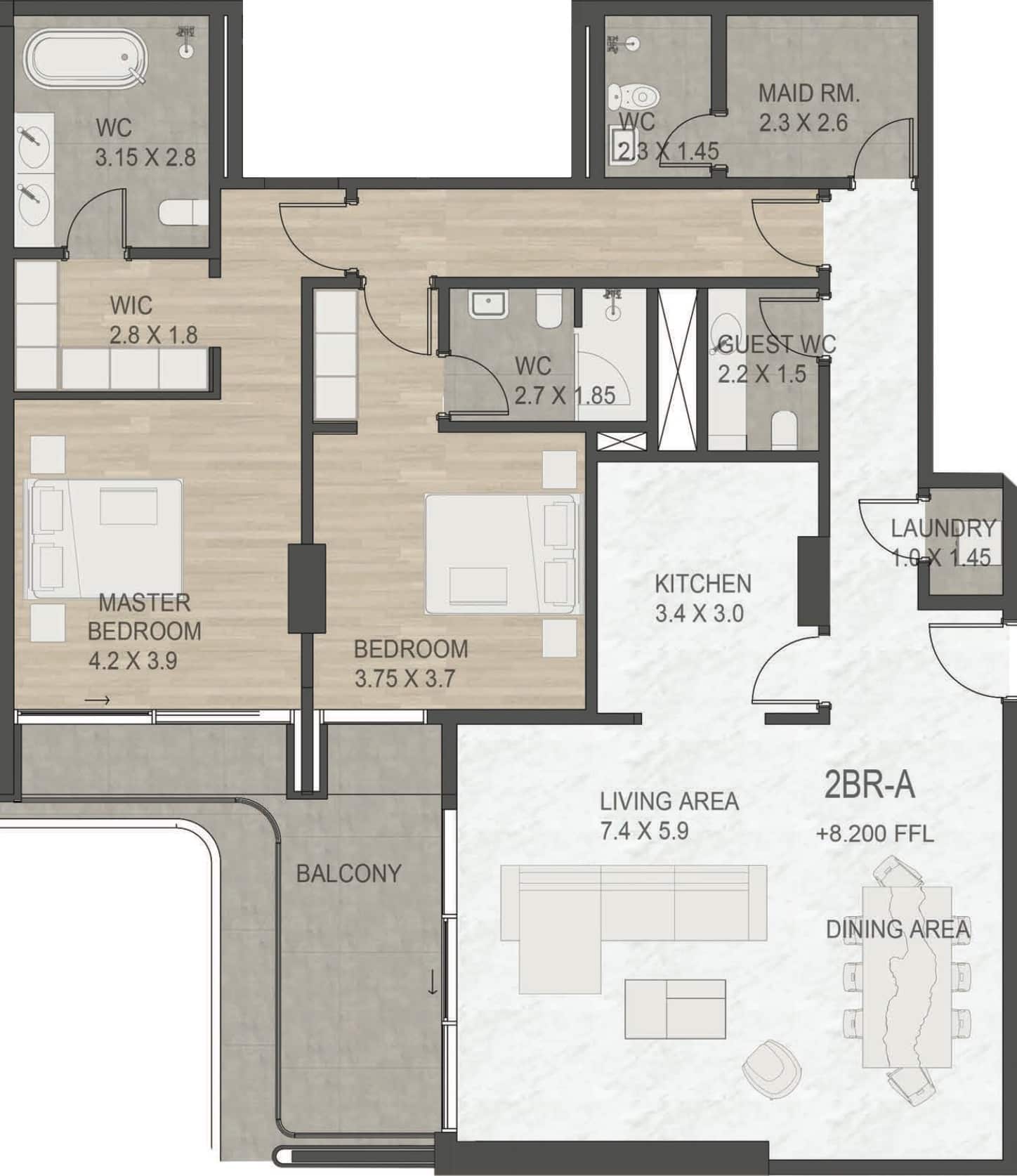 2-Bedroom Units