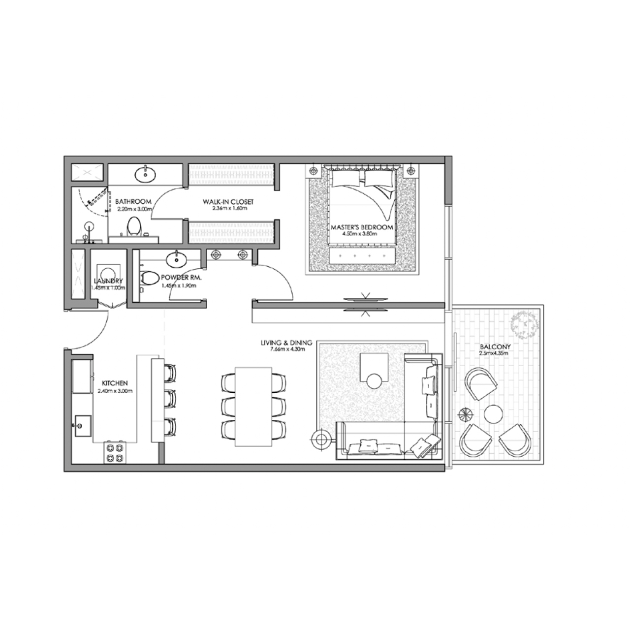 1-BR apartments