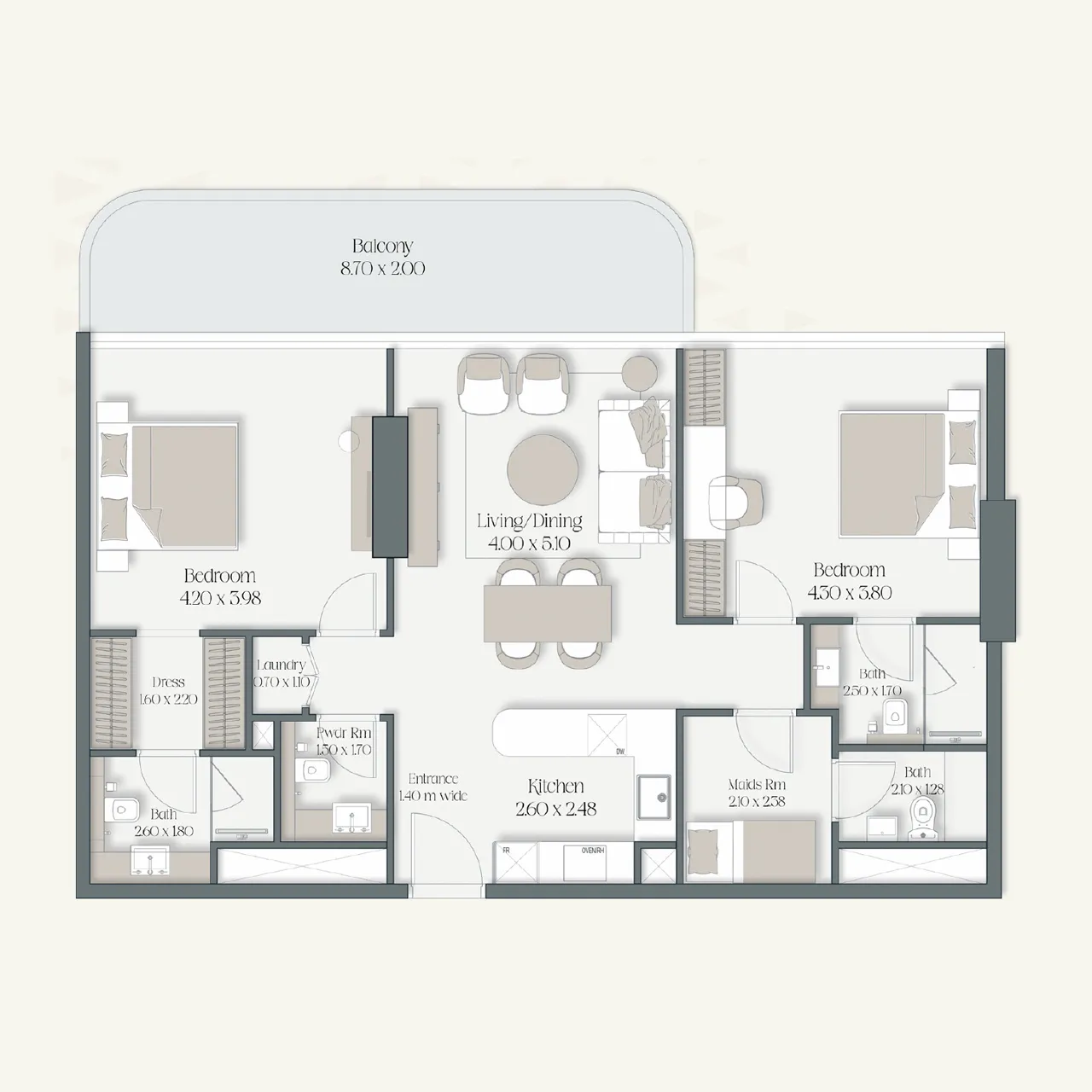 2-BR Apartments