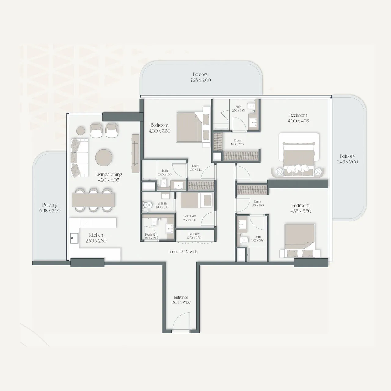 3-BR Apartments