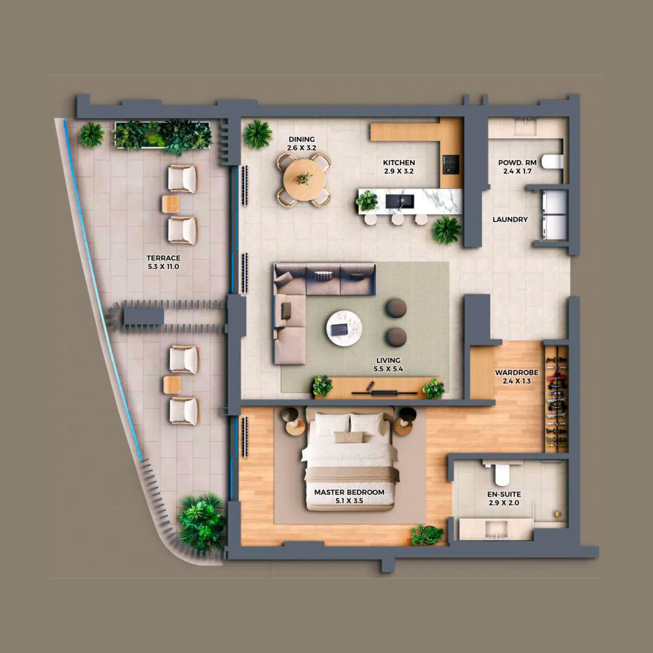 1-BR Apartments