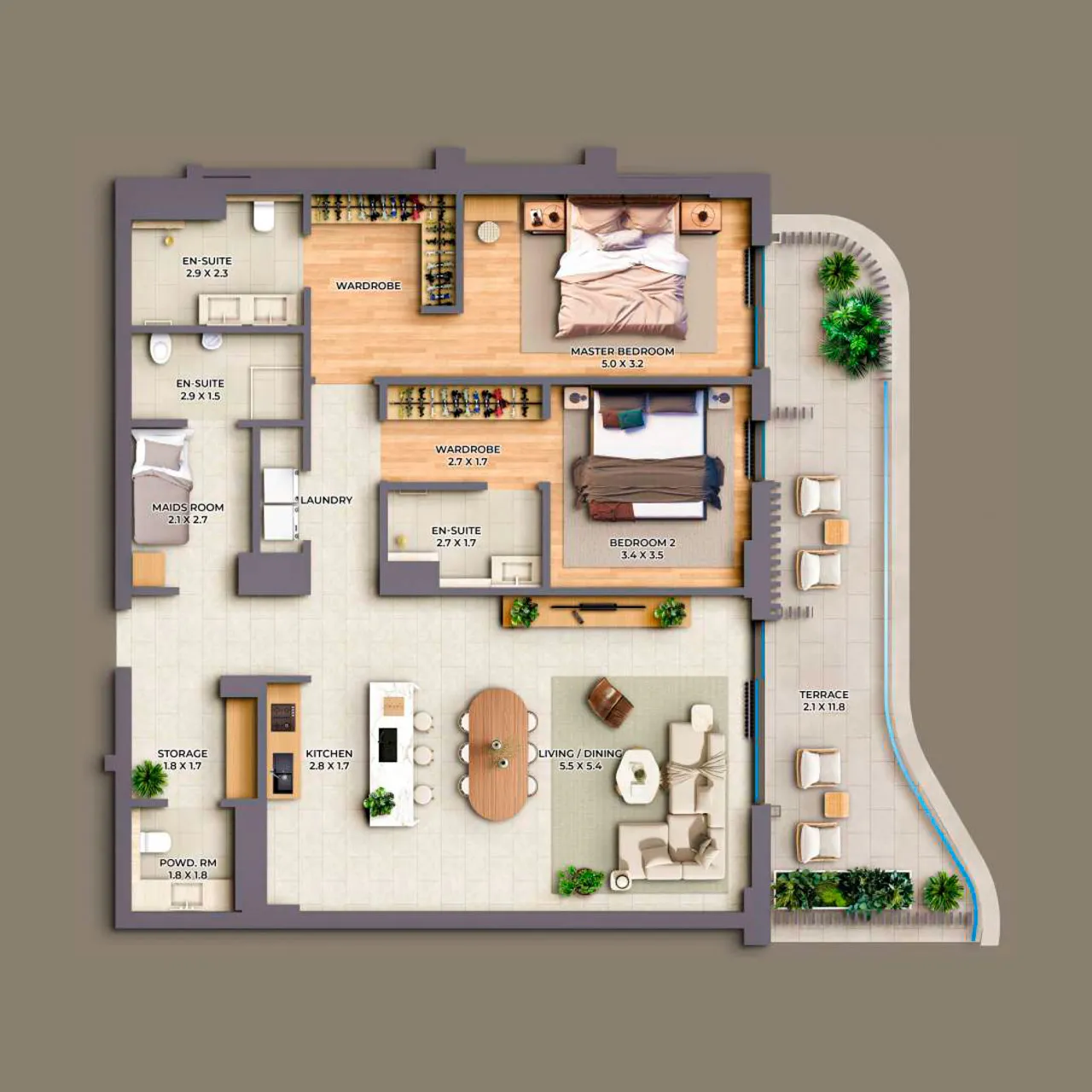 2-BR Apartments