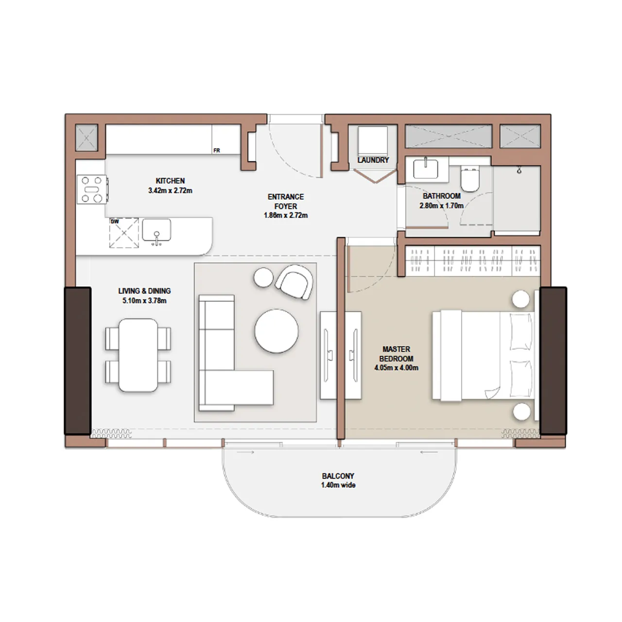 1-BR Apartments