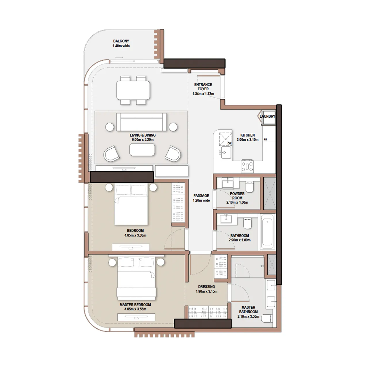 2-BR Apartments