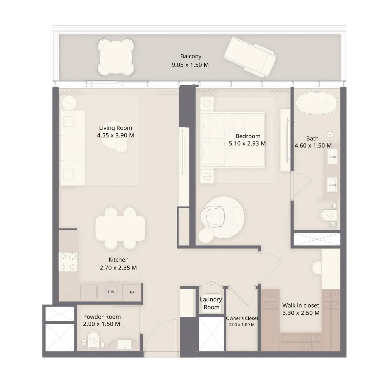 1-BR Apartments