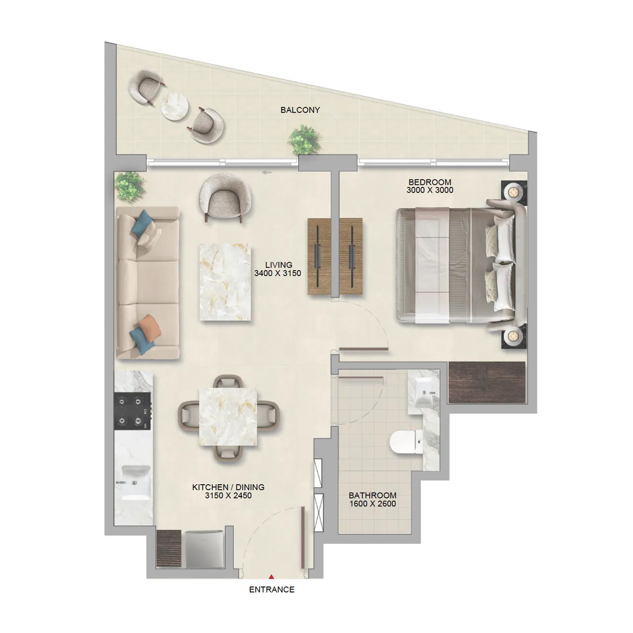 1-BR Apartments