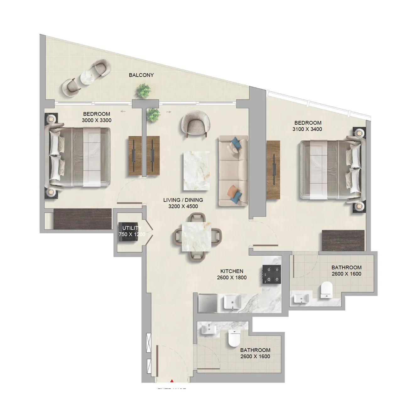 2-BR Apartments